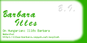 barbara illes business card