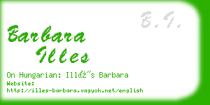 barbara illes business card